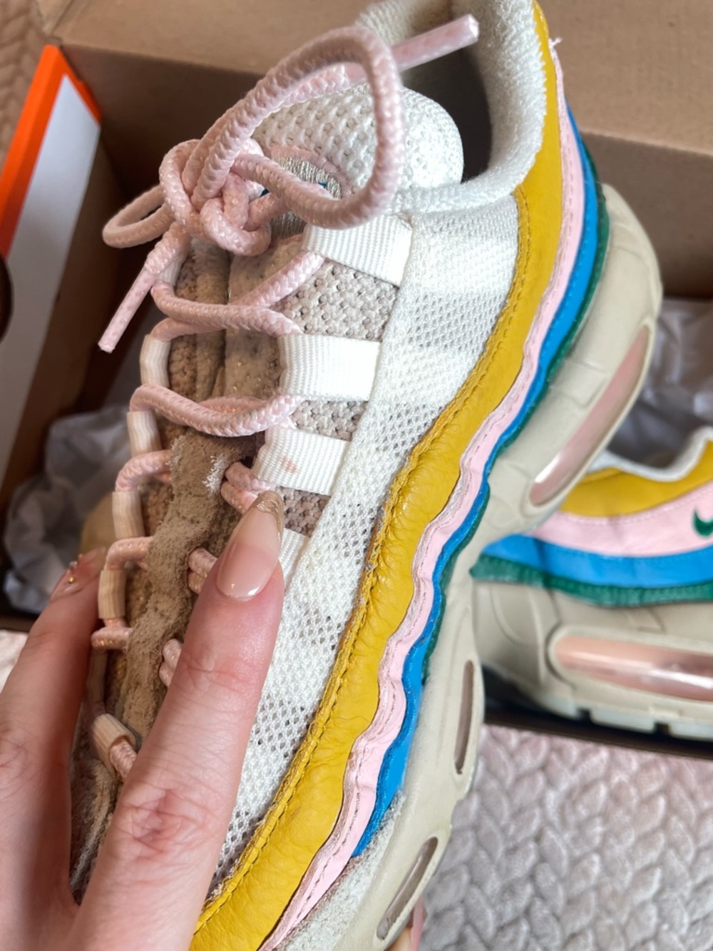NIKE Air Max 95 colorful 'Rise and Unity' Women's Size 7.5 Shoes - Picture 9 of 9